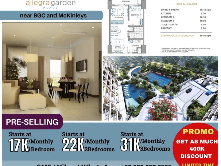 Affordable 2Bedrooms unit near BGC and McKinley by DMCI Homes