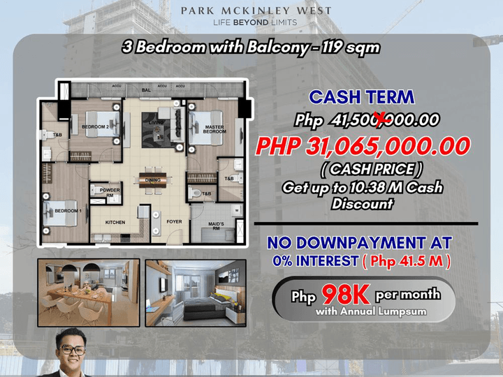 Discounted 119.00 sqm 3-bedroom Condo For Sale