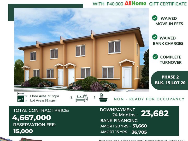 2-bedroom Townhouse For Sale in General Trias Cavite| Lower DP