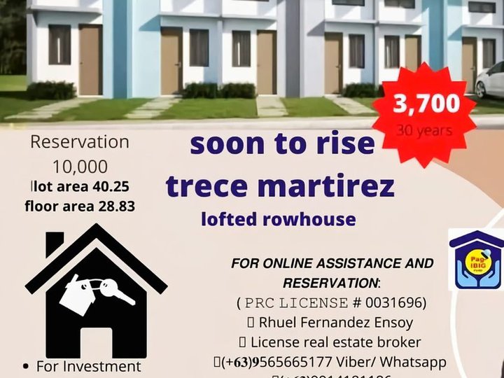 low cost housing in trece martires thru pag ibig