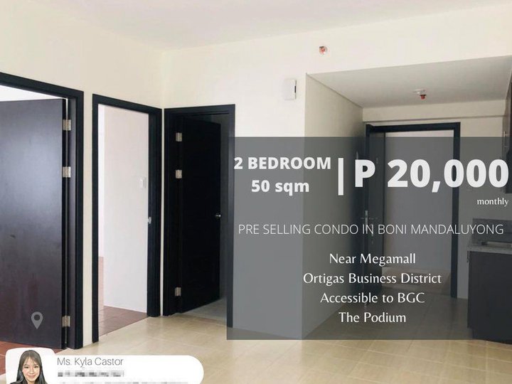 Condo in Mandaluyong 2 Bedroom 50.32 sqm | P25,000 month | Rent to Own
