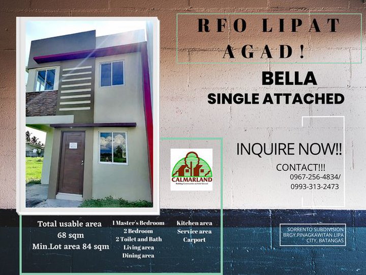 3-bedroom Single Attached House For Sale in Lipa Batangas