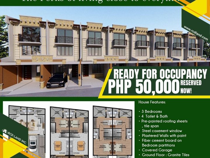 Ready for occupancy 3 Bedroom Townhouse for sale in BF Homes Paranaque
