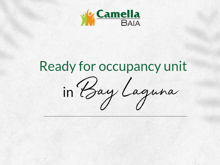 Ready For Occupancy Single Attached House in Bay Laguna