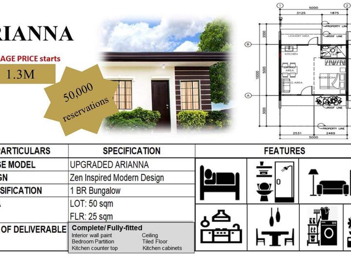 Arianna Unit odel house bungalow
