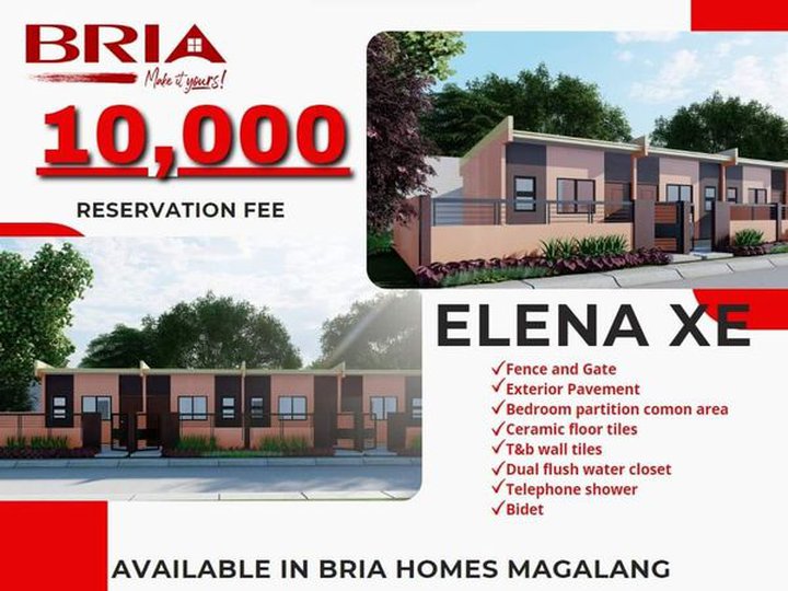 2BR ROWHOUSE ELENA XE FULLY FINISHED HOUSE & LOT FOR SALE IN MAGALANG