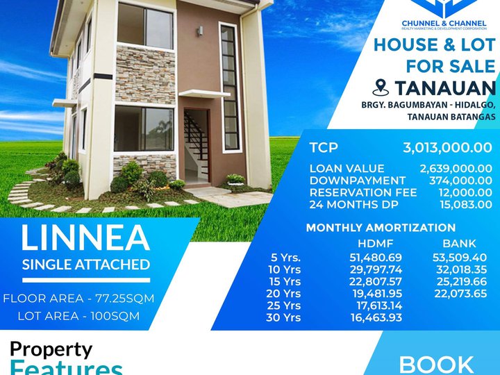 3-bedroom Single Attached House For Sale in Tanauan Batangas PRE SELL