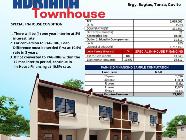 2-bedroom Townhouse For Sale in Tanza Cavite