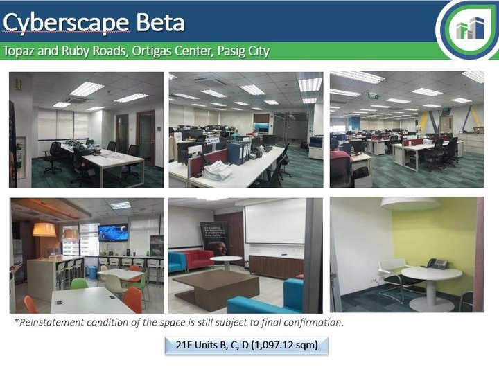 1000 sqm Office Space for Lease Rent in Ortigas Center Pasig City