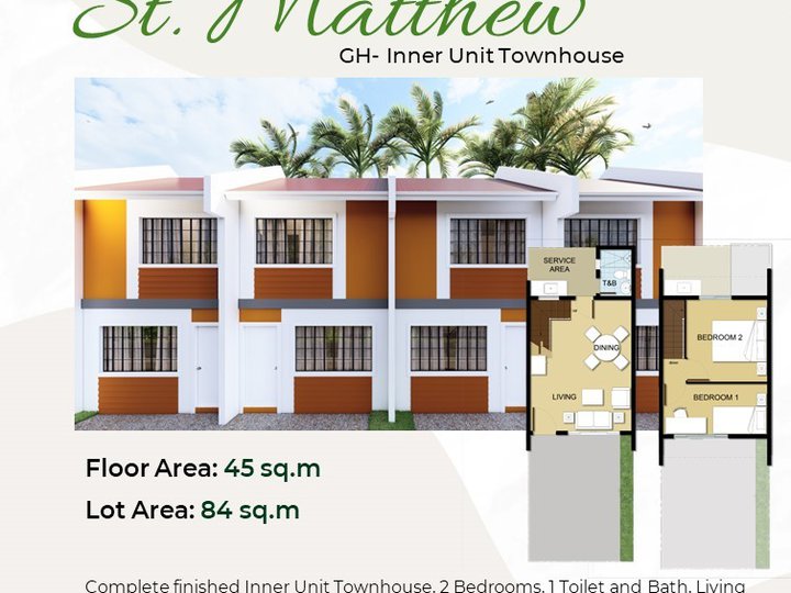 Georgetown Heights; 2-bedroom Townhouse For Sale in Bacoor Cavite