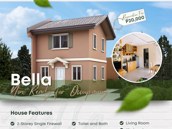 2-bedroom Single Attached House For Sale in Capas Tarlac | Bella