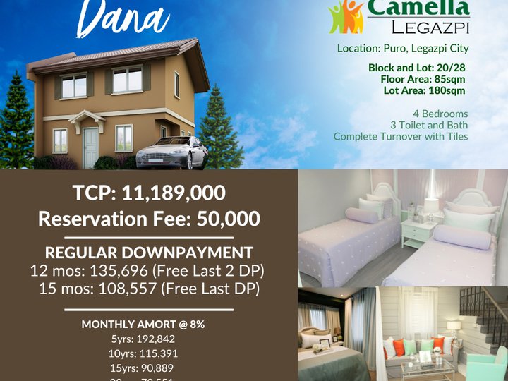 HOUSE AND LOT FOR SALE - DANA (CAMELLA PURO LEGAZPI)