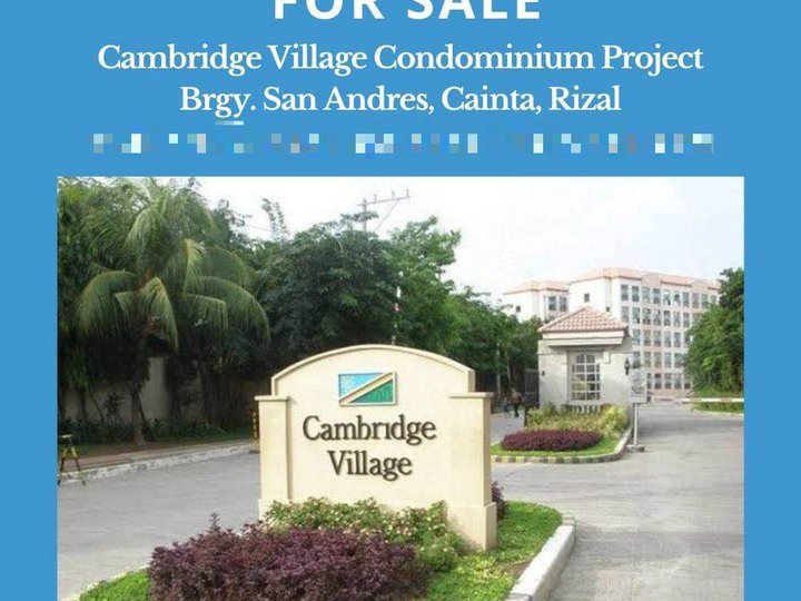 80.00 sqm 3-bedroom Condo For Sale in Cainta Rizal (Cambridge Village)