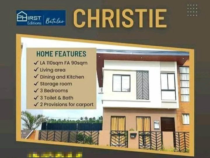 3-bedroom Single Attached House For Sale in Nasugbu Batangas