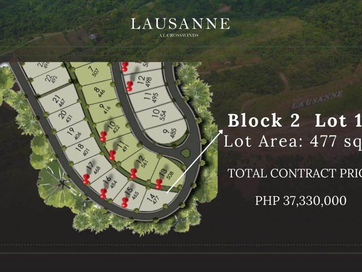 Prime Lot for sale in Lausanne, Crosswinds, Tagaytay