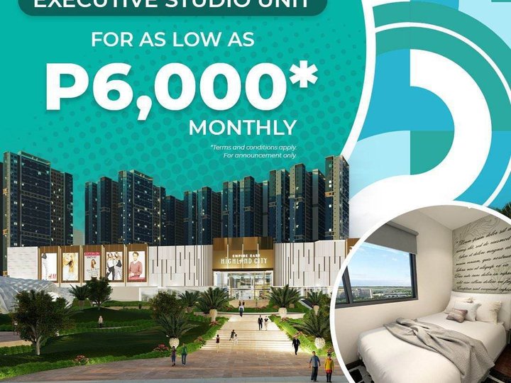 Pre-selling Studio Unit at EMPIRE EAST HIGHLAND CITY Php6000 per month