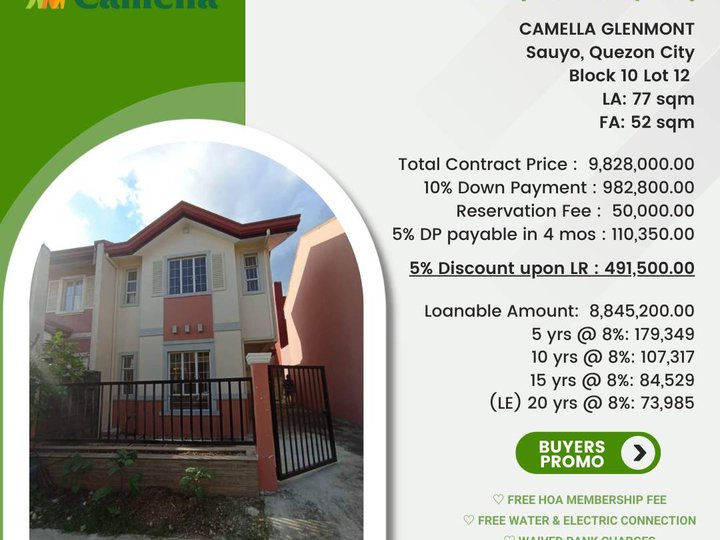 Ready for Occupancy House and Lot at Sauyo QC