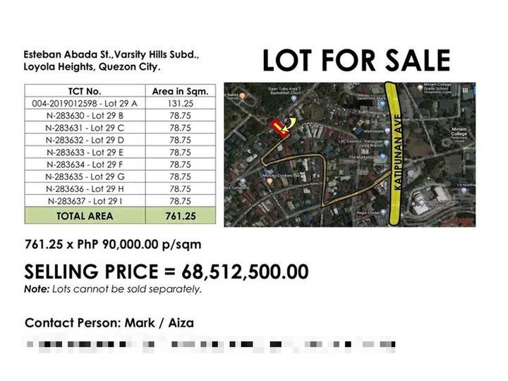 761.25 sqm Residential Lot For Sale