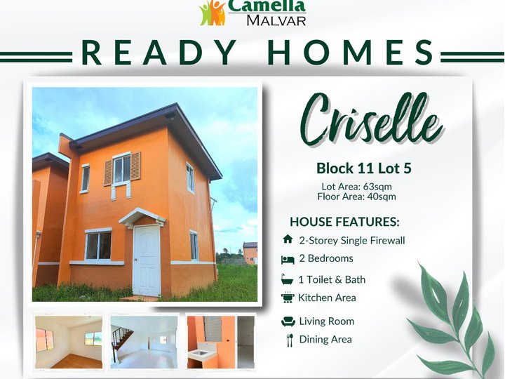 For Sale 2BR Single Detached House in Malvar, Batangas