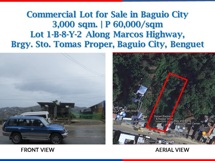Commercial Lot for Sale in Baguio City Total Lot Area: 3,000 sq.m.