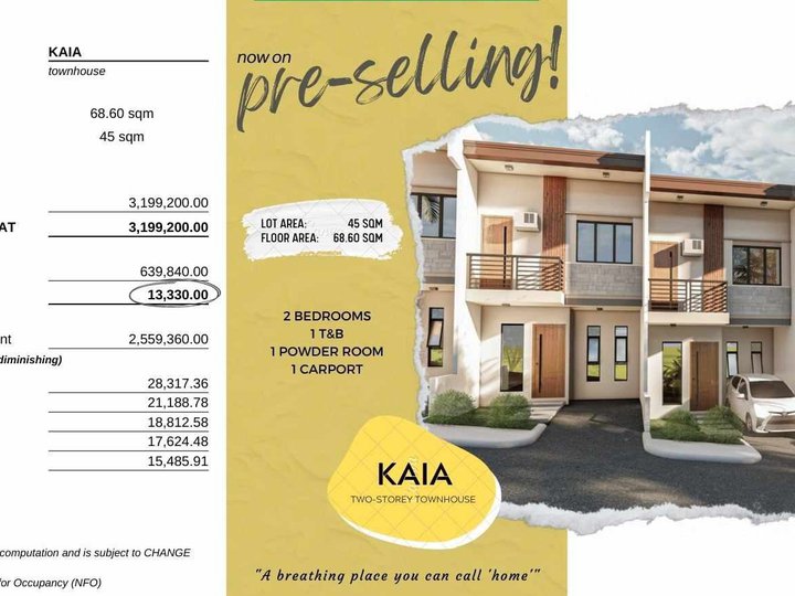 In House Financing! 2-bedroom 2 Storey Townhouse For Sale in Cebu City