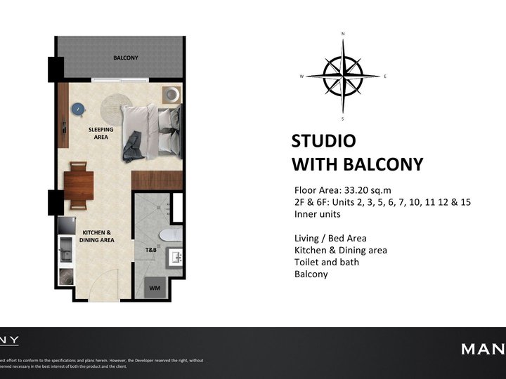 Discounted 33.20 sqm Studio Condo For Sale in Santa Rosa Laguna