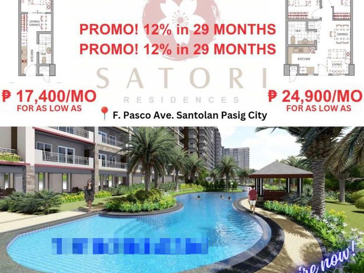 27.50 sqm 1-bedroom Condo For Sale in Pasig Metro Manila