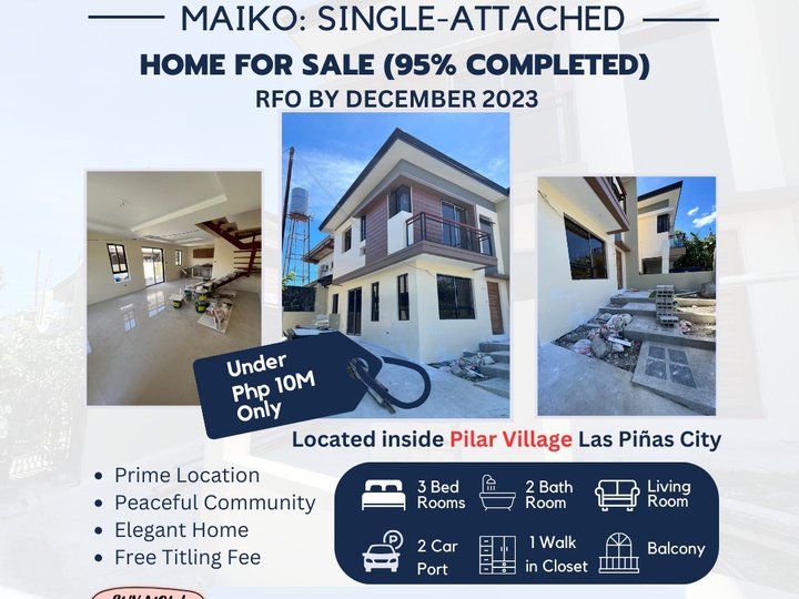 RFO 3-BEDROOM SINGLE ATTACHED HOUSE FOR SALES IN