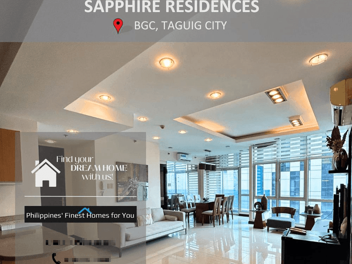 3BR Condo Unit at Sapphire Residences BGC for Rent