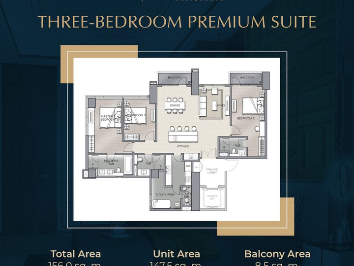 Pre-selling 3BR Suite with Private Lift Lobby in Pasig City