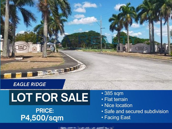 385 sqm Residential Lot For Sale in Eagle Ridge Subd. Cavite