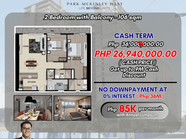 106.00 sqm 2-bedroom Condo For Sale