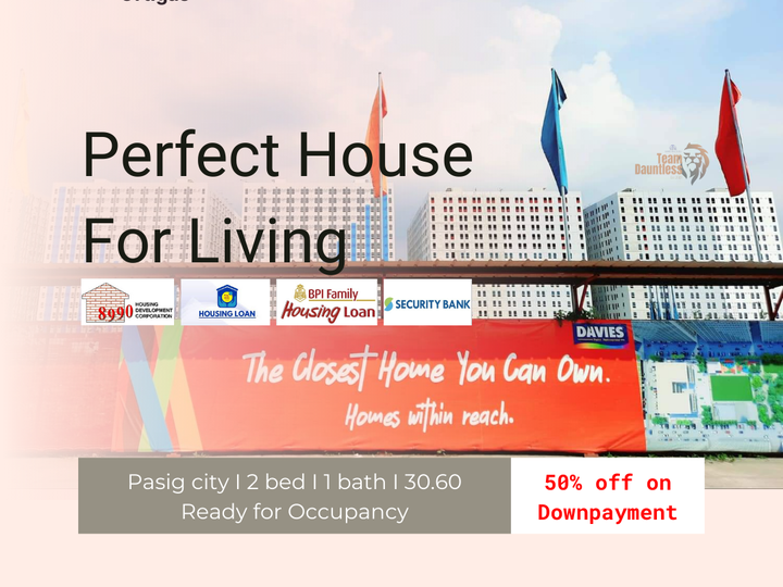 50% Off on Downpayment - Rent to Own Condominium in Pasig City