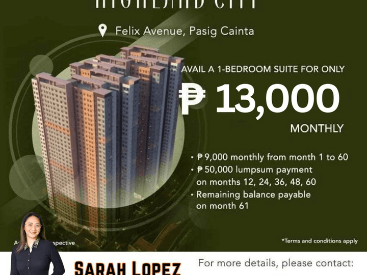 Studio Type Sale in Cainta Empire East Presell