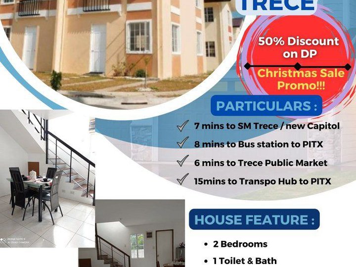 2 bedrooms RFO Townhouses in Trece Martirez City