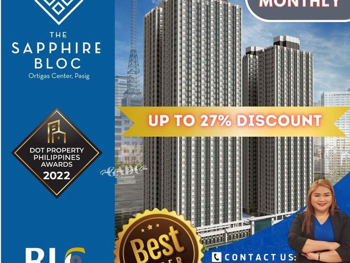Affordable Pre-Selling Studio condo in the Philippines at Ortigas Pasig The Sapphire Bloc East