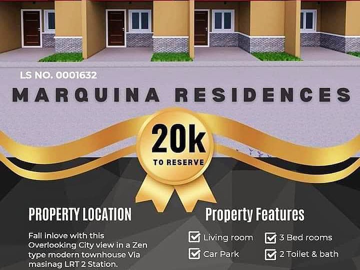 3- bedroom Townhouse for sale in Antipolo City Rizal