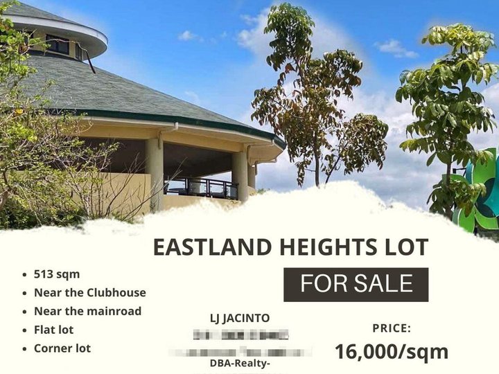 513sqm Residential Lot For Sale in Eastland Heights, Antipolo City