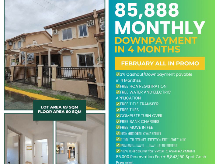 Ready For Occupancy 3-bedroom Townhouse For Sale in Taguig