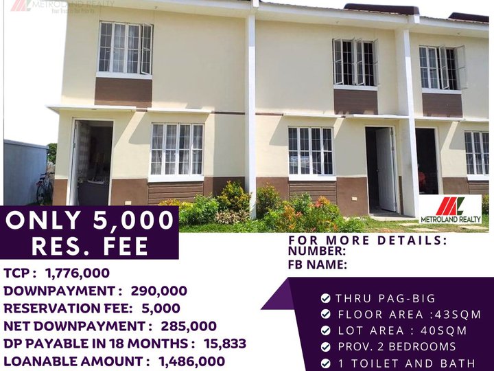 PEARL RESIDENCES - 2-bedroom Townhouse For Sale in Tanza Cavite