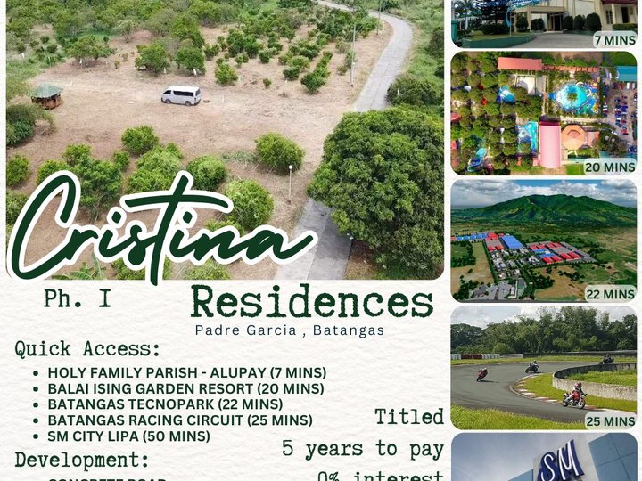 90 sqm Residential Lot For Sale in Padre Garcia Batangas