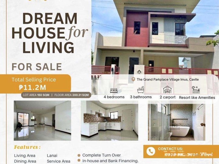 4-bedroom Single Attached For Sale in Imus Cavite