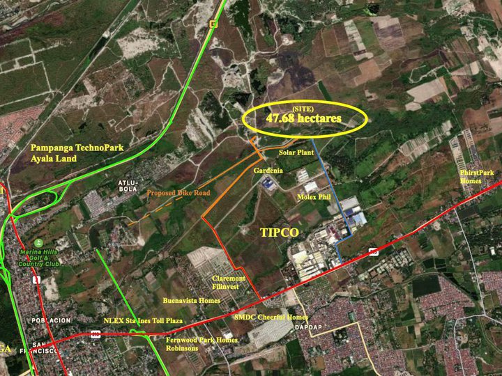 FOR SALE RAWLAND IN PAMPANGA IDEAL FOR INDUSTRIAL DEVELOPMENT ADJACENT TO TIPCO