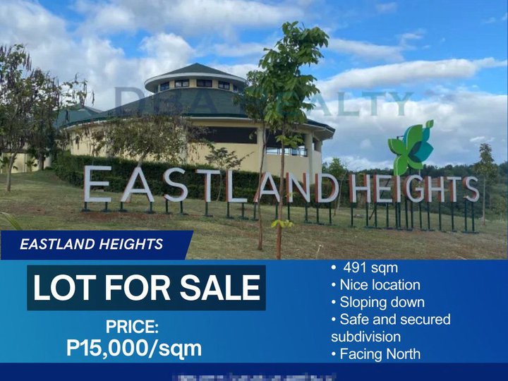 491 sqm Residential Lot For Sale in Eastland Heights, Antipolo City