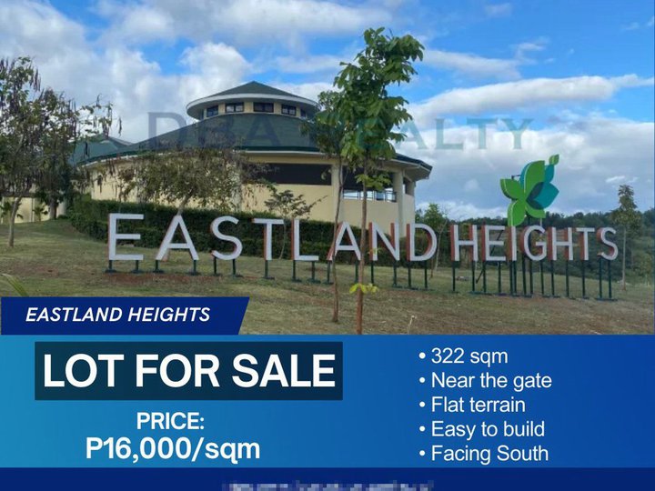 322 sqm Residential Lot for Sale in Eastland Heights, Antipolo City