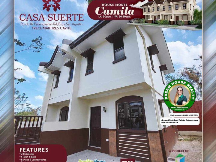 CASA SUERTE; 2-bedroom Townhouse For Sale in Trece Martires