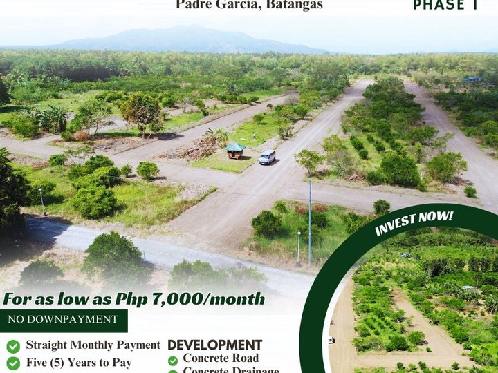 No Downpayment Residential Lot in Padre Garcia Batangas