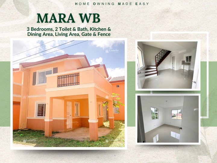 MARGA MODEL 3BR HOUSE AND LOT FOR SALE IN CAMELLA LIPA