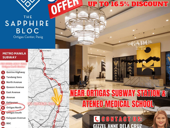 NEAR ATENEO MEDICAL SCHOOL NO SPOT DOWNPAYMENT AT THE SAPPHIRE BLOC