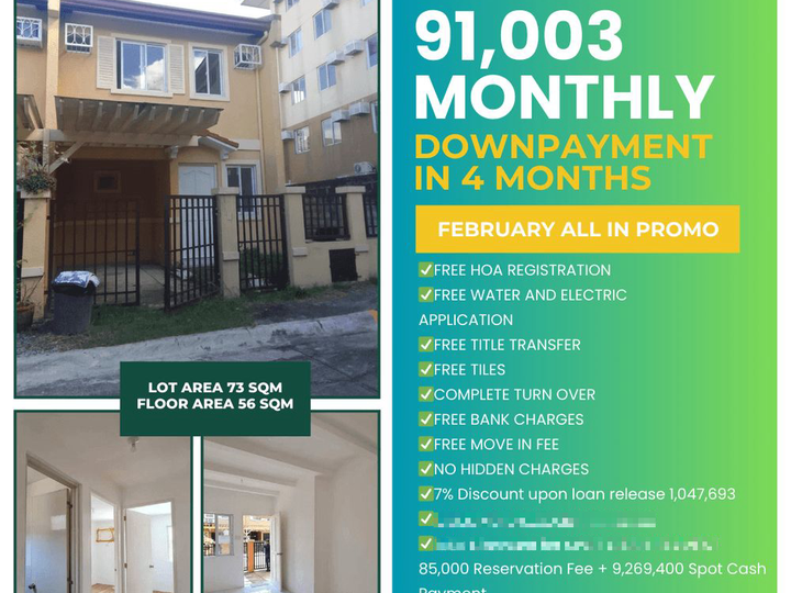 Ready For Occupancy 3-bedroom Townhouse For Sale in Taguig